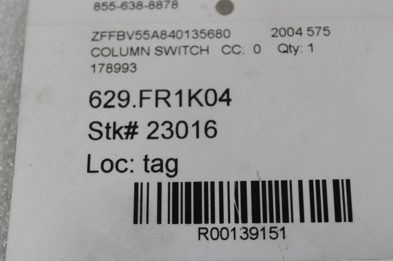 Ferrari 360, Spider, 575, Column Switch, Used, P/N 178993