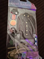 New Scrapbook Dimensional Stickers by Jolee's Army Coat medal tank hat