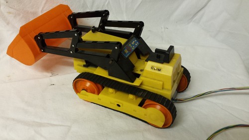 Catterpillar Bulldozer Raupe CLIM (Dickie) 1975 tin toy kabelst. Baumaschine - Bild 3 von 8