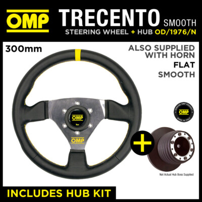CITROEN SAXO 1.1 1.4 1.6 99- OMP SMOOTH LEATHER 300mm TRECENTO STEERING WHEEL