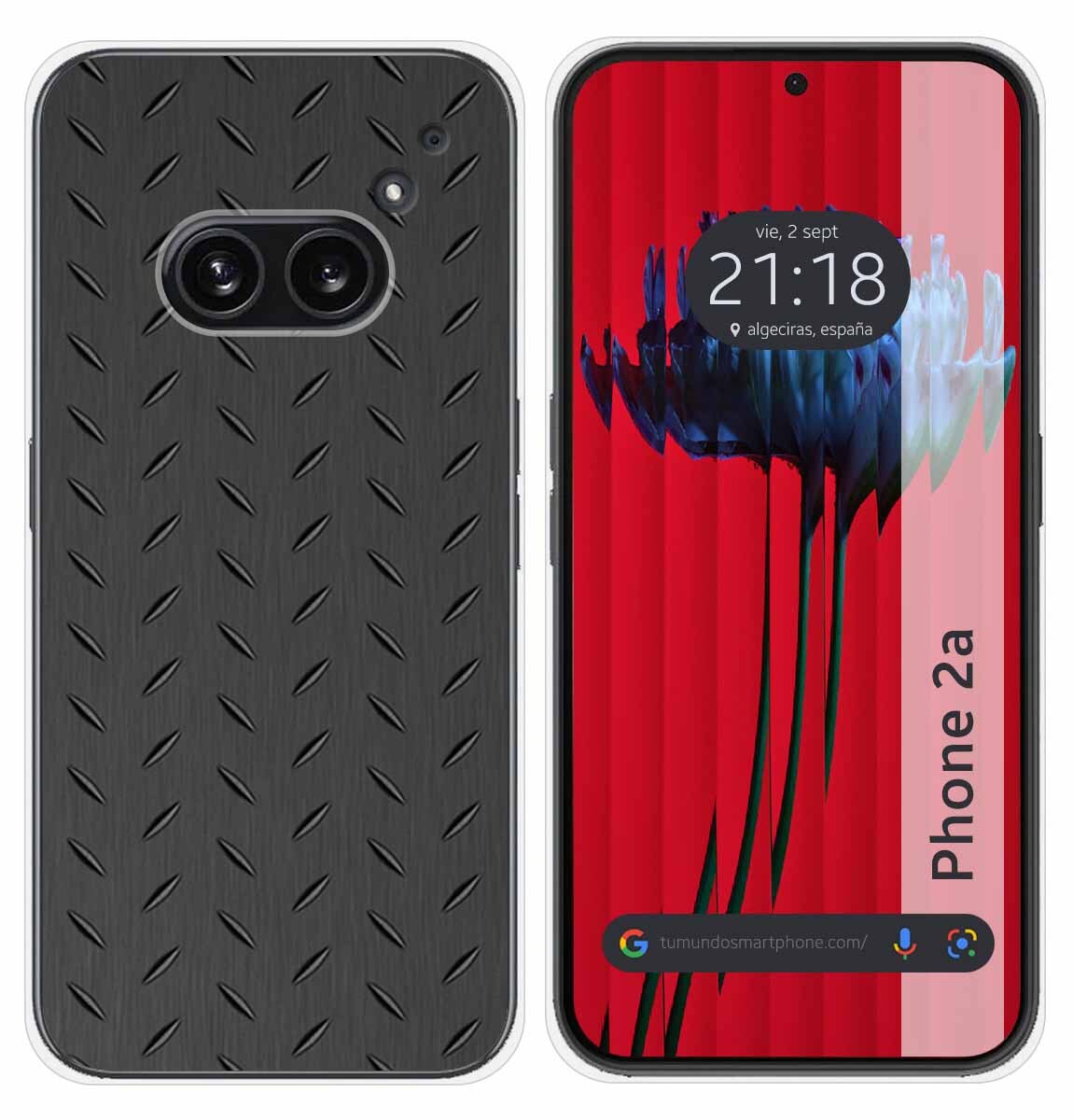 Cover Silicone per Nothing Phone 2a 5G Disegno Metallo Disegni