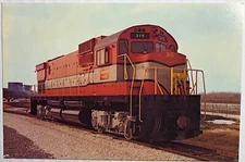 Vintage Green Bay & Western Train Postcard Railroad Locomotive Alco