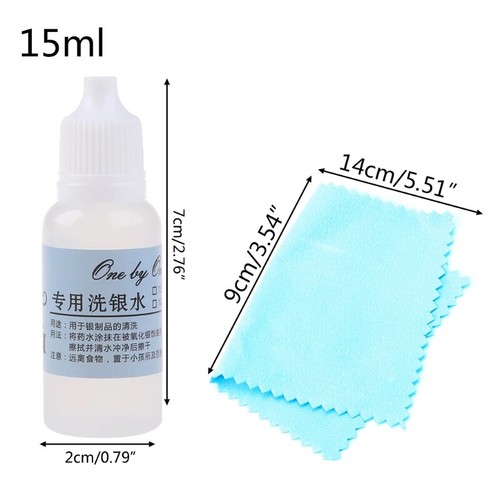 Anti-Tarnish Silver Polishing Paste Jewelry Cleaning Kit Polishing Cloth Liquid - Picture 3 of 12