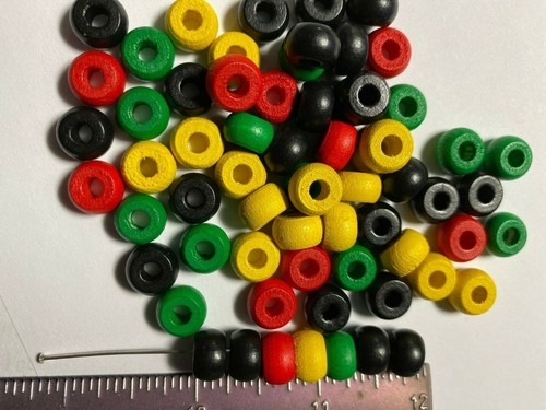 Irie Rasta Red Yellow Green Black Beads - Picture 57 of 86