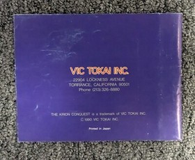 The Krion Conquest Nintendo NES Instruction Manual Booklet Original