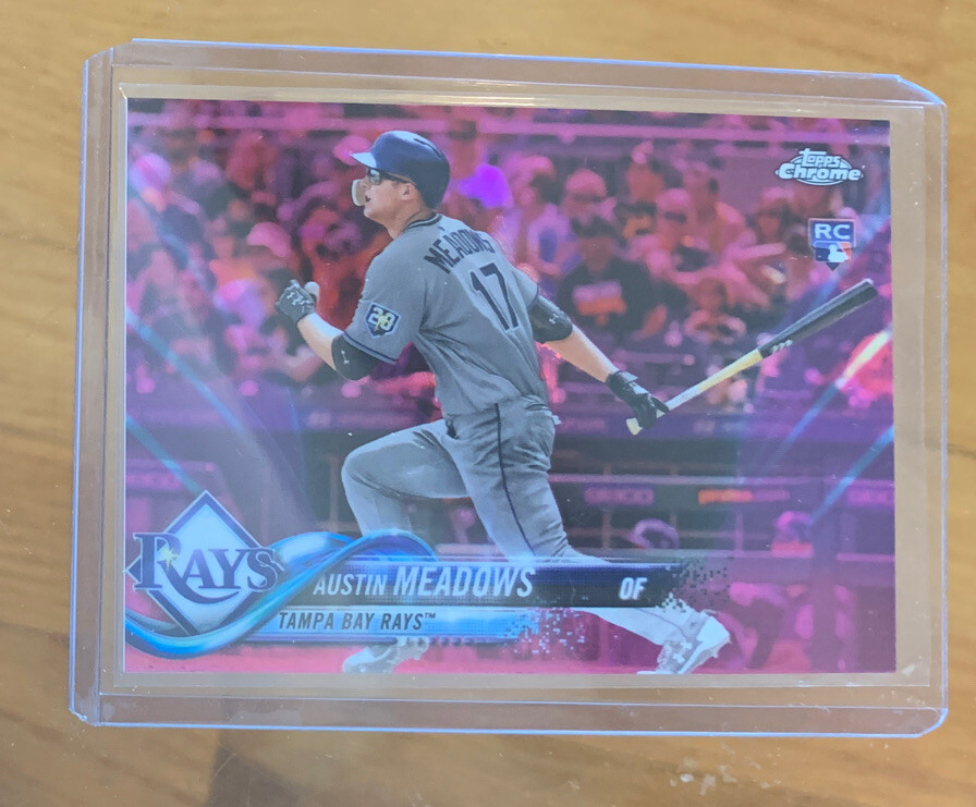 2018 Topps Chrome Update Series Austin Meadows Pink Refractor RC #HMT54 Rookie