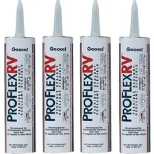 Geocel GC28127 GC28927, ProFlex RV Flexible Sealant Bright White 10oz, Set Of 4