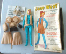 LOUIS MARX JANE WEST COWGIRL W/ MANY ACCESSORIES  BOX, GREAT CONDITION, 1960s
