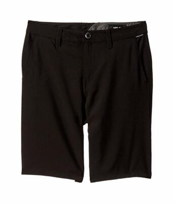 $165 Volcom Kids Black Frickin SNT Static Big Kids Belt Loop Boys Shorts Size 26