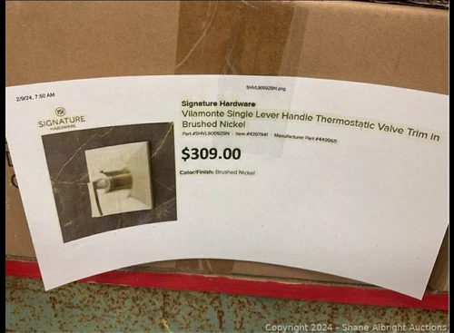 signature hardware villa monte valve trim kit shvl9009zbn brushe nickel  - Picture 1 of 3