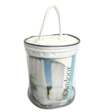 Outdoor Decor Escape Sheer Grommet Panel Curtain For Outdoor Living Ivory