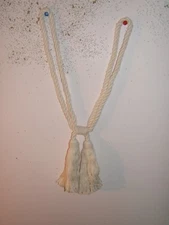 Kravet, Drapery Tieback, 13" Cord with 6" Double Tassel, Color Ivory 