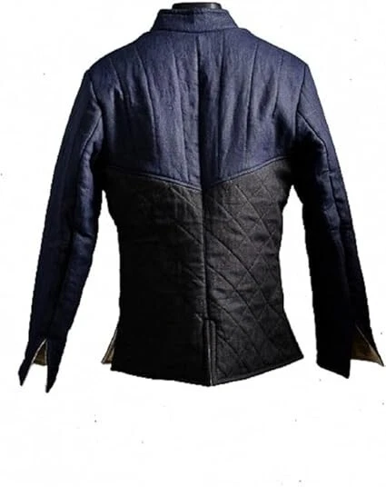 Nueva Chaqueta Medieval Manga Completa Gambesón Corte Ajustado Estilo Gambesón Foto 4 de 4