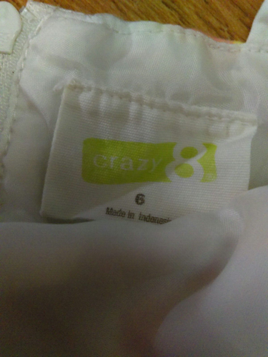 Girls Crazy 8 White Flowers Sleeveless Layered Lined Spring Summer Dress size 6 - Picture 4 of 10