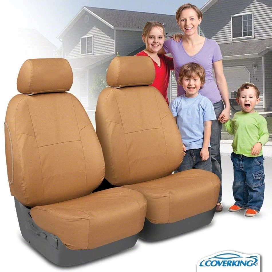 Fundas de asiento delanteras personalizadas para taladro de polialgodón Coverking para Ford F150 Foto 4 de 4