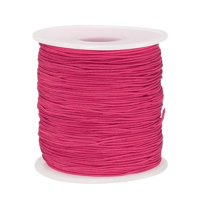 Elastische Kordel Dehnbar Schnur 0,8 mm 109 Meter Rose Rot zum Basteln
