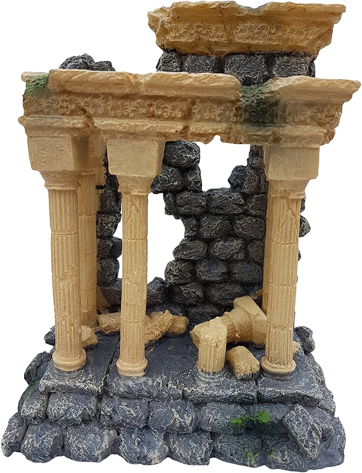 AQUARIUMH20 Roman Greek Columns Ruins Aquarium Fish Tank Ornament Decoration, sturdy base