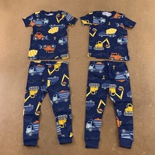 Just One You Carter's Baby Size 18 Months Navy Printed 4 Piece Pajama Set New