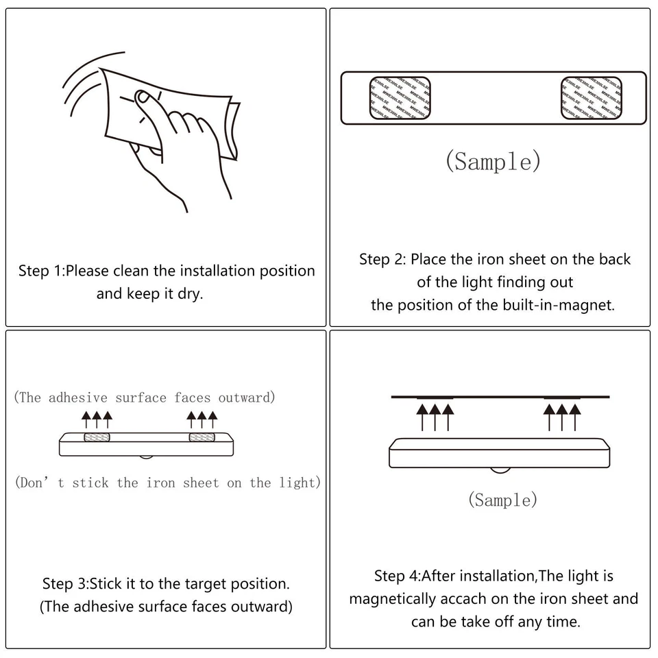 LED Unterbauleuchte mit Bewegungsmelder AKKU Lichtleiste Küche Schranklampe USB - Bild 3 von 4