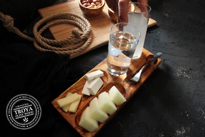 Olive Wood Raki Serving Tray Charcuterie Board Rustic Cheese Appetizer Plate Bar
