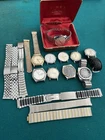 Vintage Timex & Seiko Watch Lot for Parts/Repair + Timex Watch Box