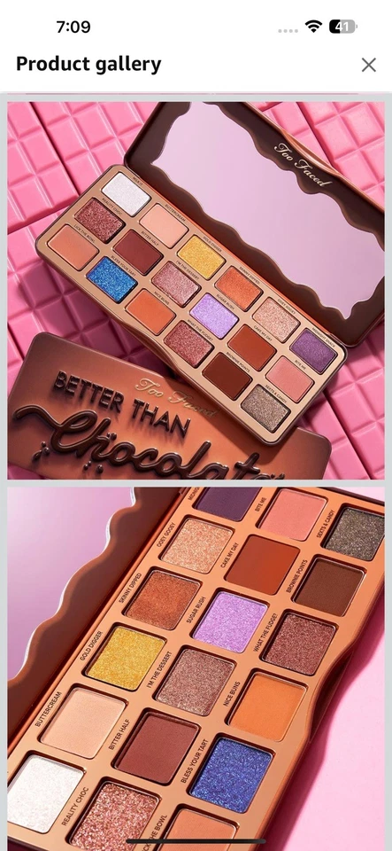 ☆ Too Faced Better Than Chocolate Eyeshadow Palette ☆ Authentic Full Size - Image 3 of 4