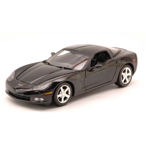 CORVETTE C6 2005 BLACK 1:24 Motormax Auto Stradali Modellino Nuovo - Immagine 3 di 3