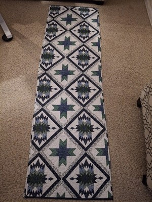 Homemade Blue Star Bed Runner