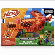 Nerf Minecraft Pillager's Crossbow Dart-Firing Blaster New