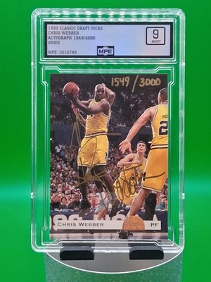 Classic Draft Picks 1993 Chris Webber #NNO Auto RC /3000 MPE 9
