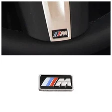 17MM X 9MM 3D Zinc ALLOY STEERING WHEEL M EMBLEM Decorative STICKER FOR BMW