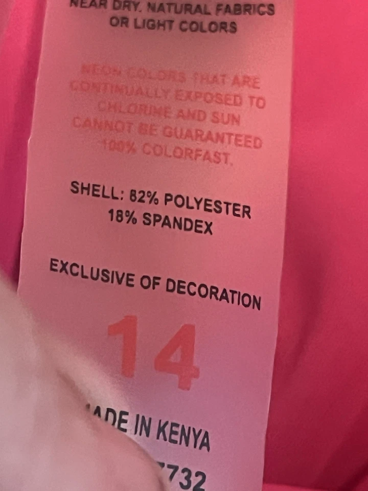 Conjunto de maiô ZeroXposur 3 peças meninas tamanho 14 rosa saia tankini calcinha de biquíni - Imagem 3 de 4