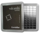 Set of 2 Valcambi CombiBar 100 x 1 g .999 Fine Silver Bar 100 Gram Bar Bullion