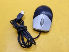                  AS IS  HP Black Silver USB Wired Scroll Wheel Mouse 323617-001