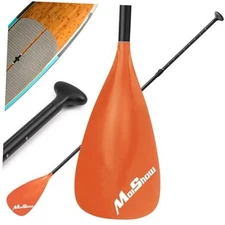 SUP Paddle - Adjustable 3 Pieces Stand Up Paddle Board Paddle A：Orange paddle