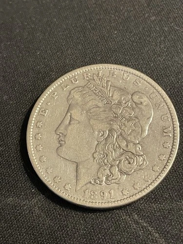 1891 Morgan Silver Dollar New Orleans $1 Circulated 0.9 Fine Silver Coin