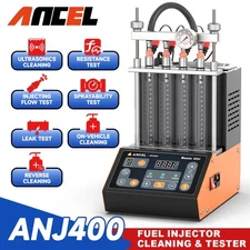 ANCEL ANJ400 Car Fuel Injector Cleaner Tester Auto Ultrasonic Cleaning Machine