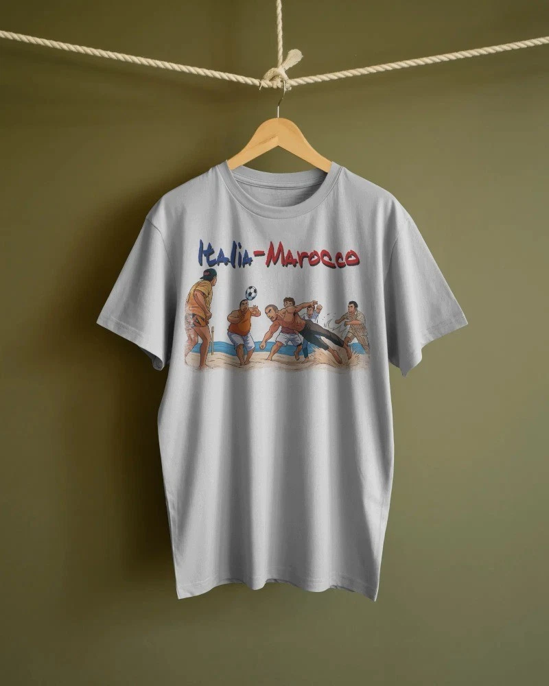 Candymix T-Shirt Marocco Calcio Per Bambini E Bambine – 100% Cotone, Vestibilità Standard, Stampata Di Qualità, Unisex