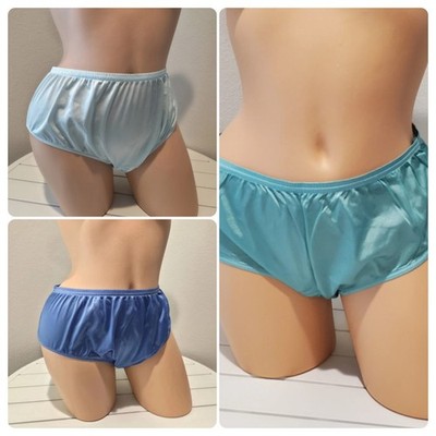 Shadowline 11032 Women's Bikini Panty Nylon Brief Classic Colors Blue