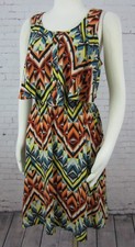 AMERICAN RAG - Mosaic Print Rayon Sleeveless Dress size Junior Plus 2X