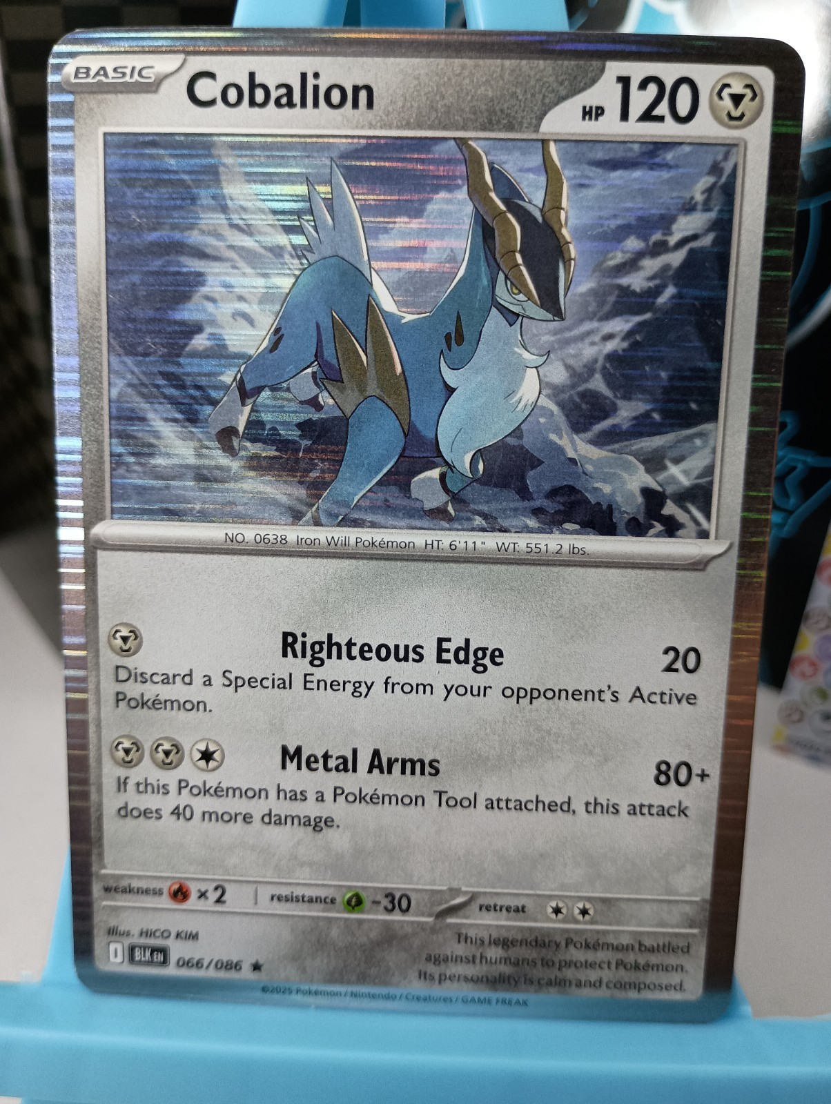 Pokemon TCG - Cobalion - 066/086 - (Holo Rare) - SV: Black Bolt
