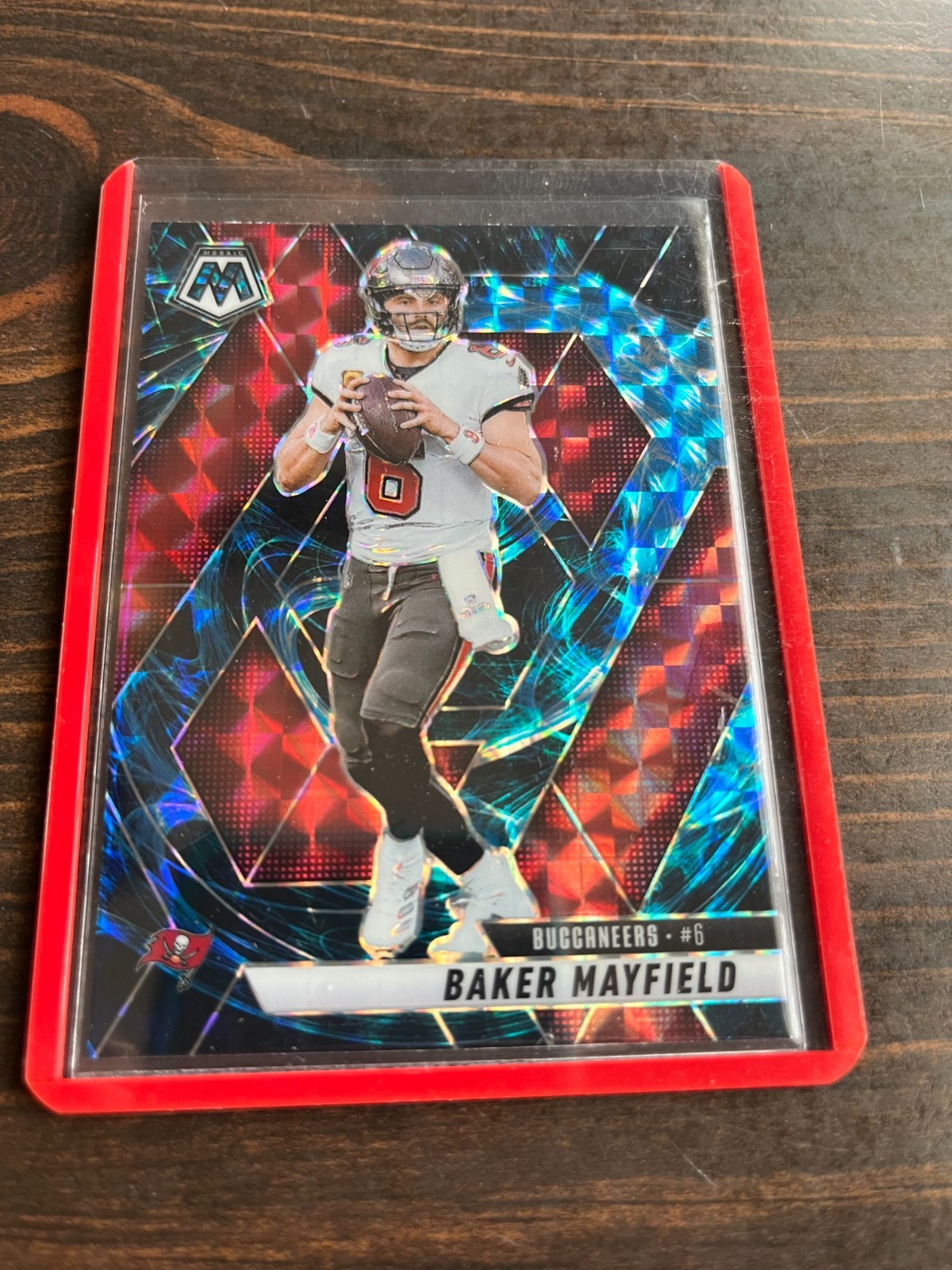 2025 Panini Mosaic Baker Mayfield #82 GENESIS PRIZM SSP Case Hit Buccaneers
