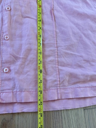 Cubavera Leinen Cabana Hemd Herren Gr. XL Koralle Knopf Kurzarm Leinenmischung - Bild 9 von 10