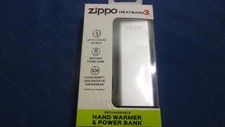 NEW SILVER ZIPPO HEATBANK 3 RECHARGEABLE HAND WARMER POWER BANK 40581