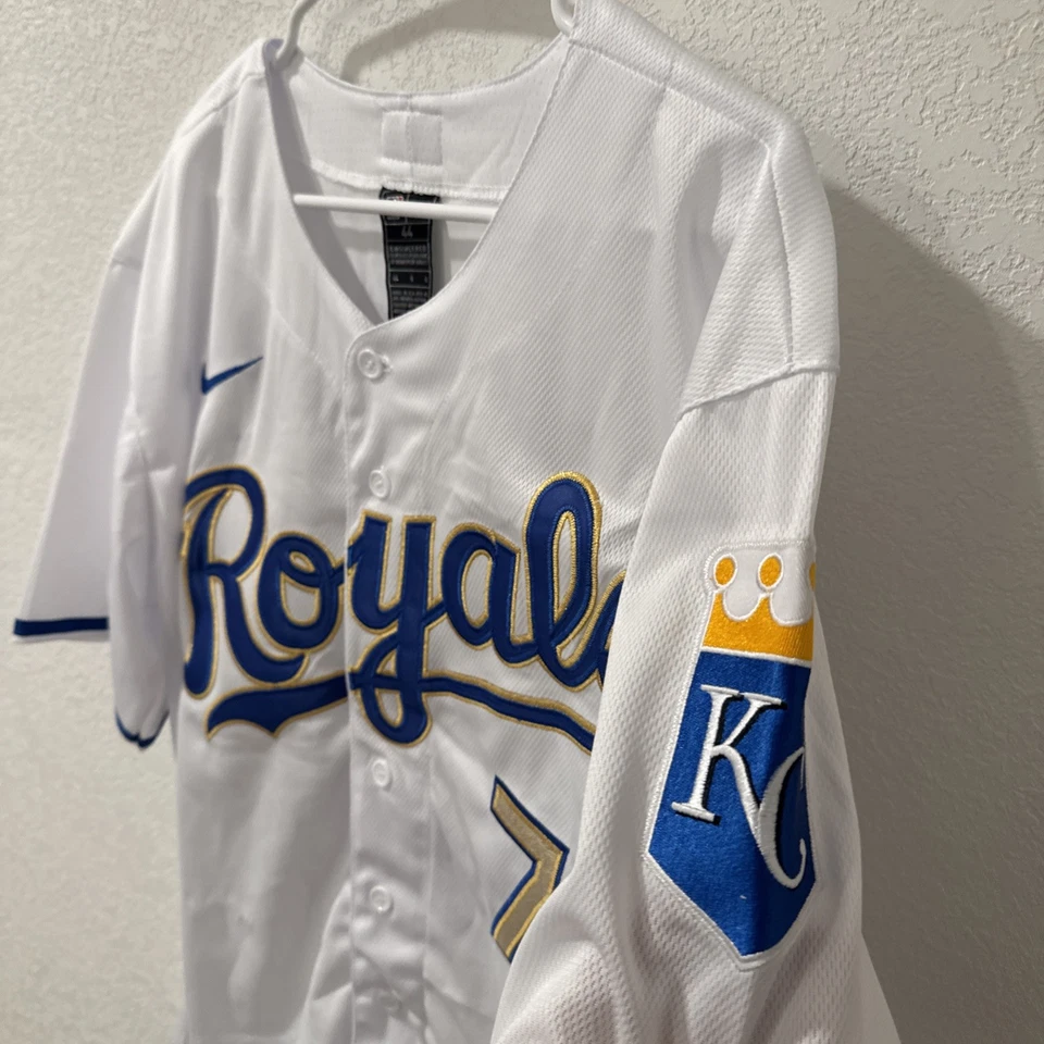 Bobby Witt Jr #7 Royals Replica White/ GOLD Champions - All Stitched Jersey - Image 3 of 4