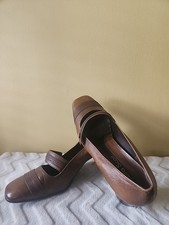 Vintage Laura Scott Brown Pump with Buckle Women's Size 8.5M 2 Inch Heel