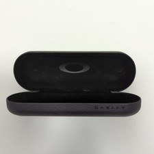 Oakley Faux Leather Glass Case Clamshell Lined Logo Black 6.5" X 2"