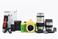 PENTAX K-r 12.4MP Digital SLR Camera Yellow Green Body Order Color Two Lens Set