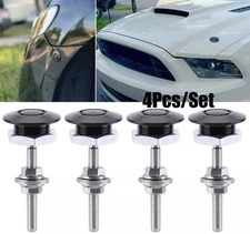 4x Quick Release Latches Bonnet Push Button Racing Car Hood Pin Lock Bumper Clip