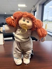 Vtg '85 Cabbage Patch Doll Red Hair Green Eyes Cat Sweatsuit with Pacifier